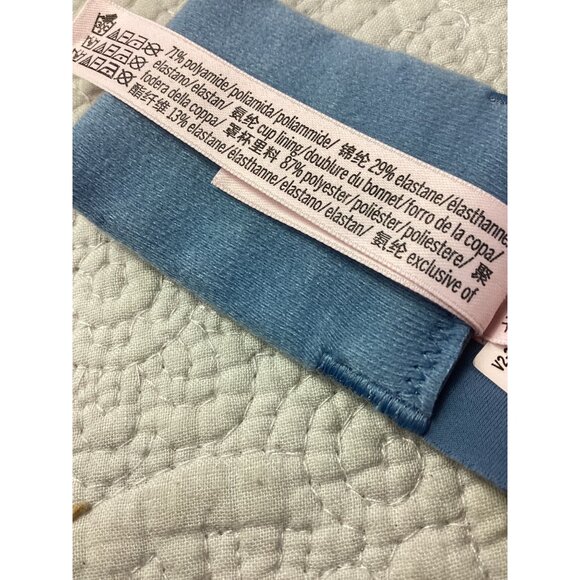 Victorias Secret Lightly Lined Blue Bralette Bra*38B Adj Straps*NWT*Retails $40 - Picture 10 of 10